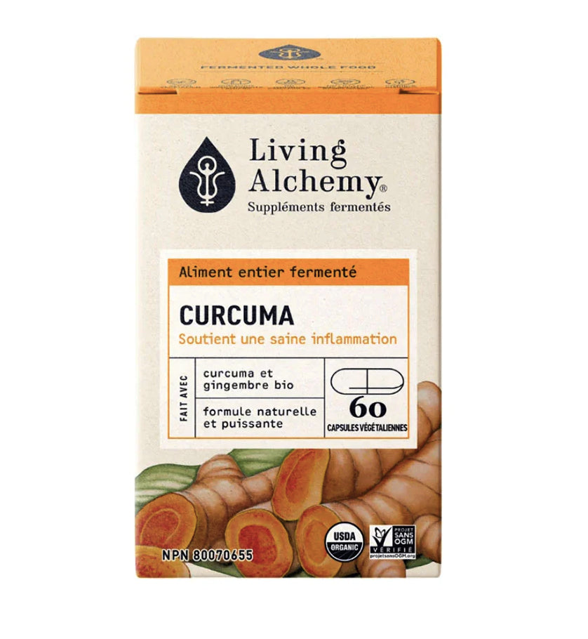Curcuma fermenté - Living Alchemy - 60 capsules ou 120 capsules